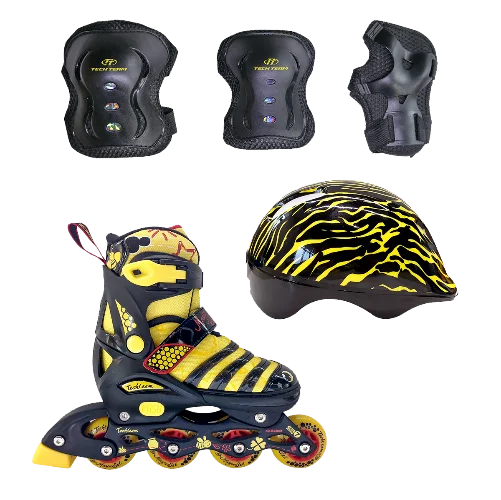 Набор роликов Tech Team Maya Set коньки,защита,шлем черный от магазина Супер Спорт