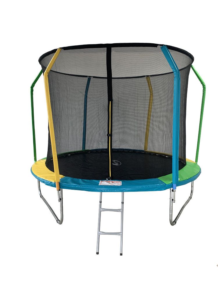 Батут SportElite 10FT 3.05м FLY фиберглас с защитной сеткой внутрь и лестницей FR-60-10FT от магазина Супер Спорт